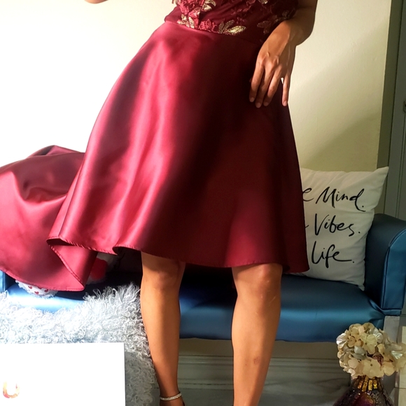 Cherry red dress ● size 6● Candalite - Picture 9 of 13